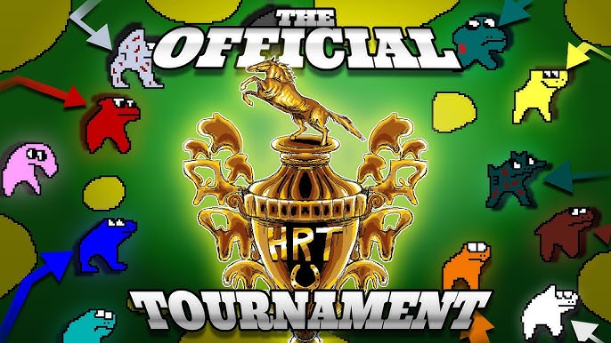 A screenshot of the horse race test game environment